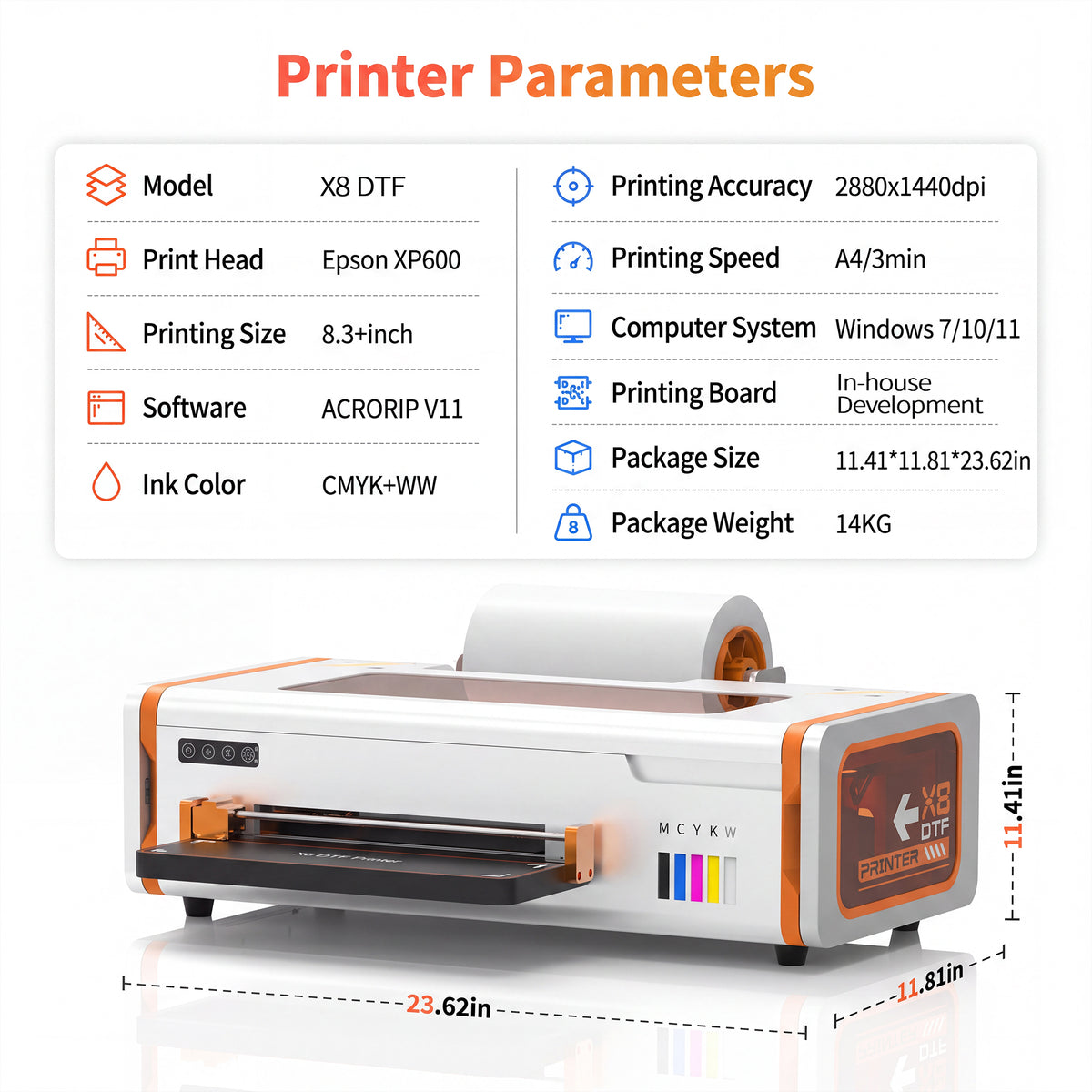 Colorsun X8 DTF printer